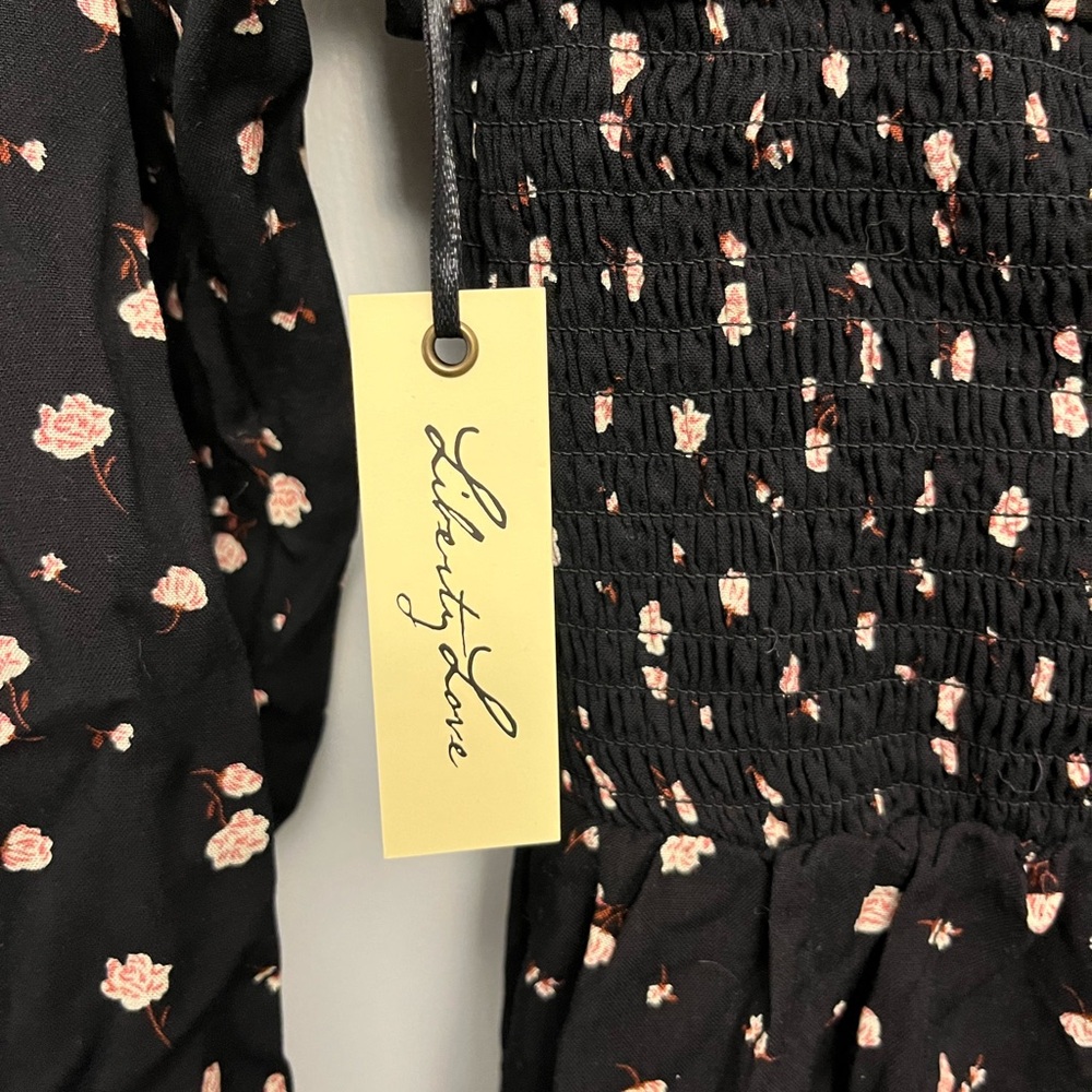 Black flower dress